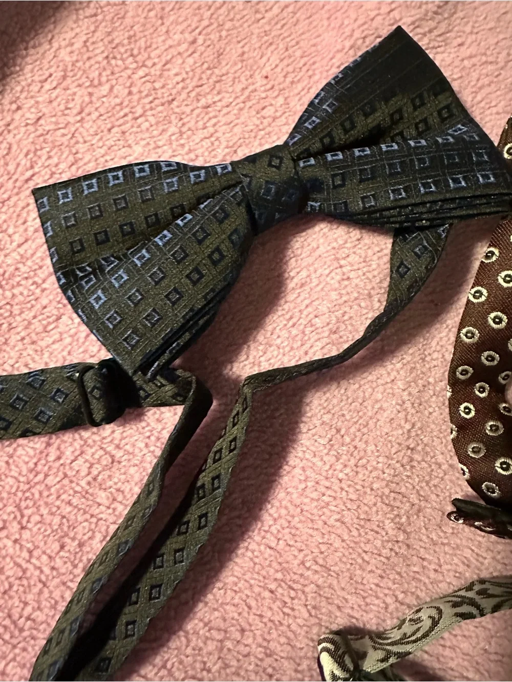 Men's Bow Tie Set - Black, Silver, Brown